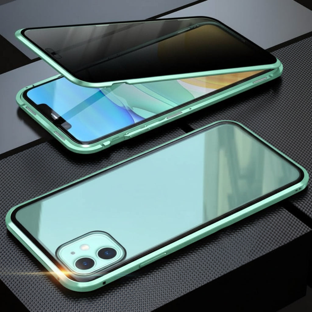 Privacy Anti-Spy Phone Case With 360 Degree Tempered Glass Cover