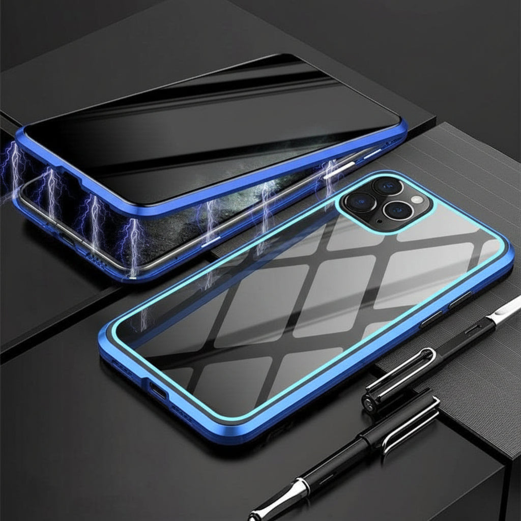 Privacy Anti-Spy Phone Case With 360 Degree Tempered Glass Cover