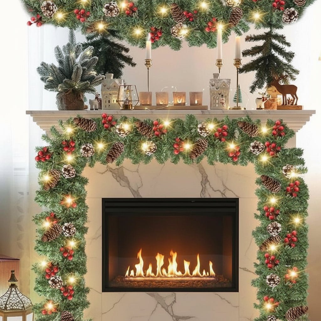 LumaGlow Verlichte Kerstslinger Met Timerfunctie