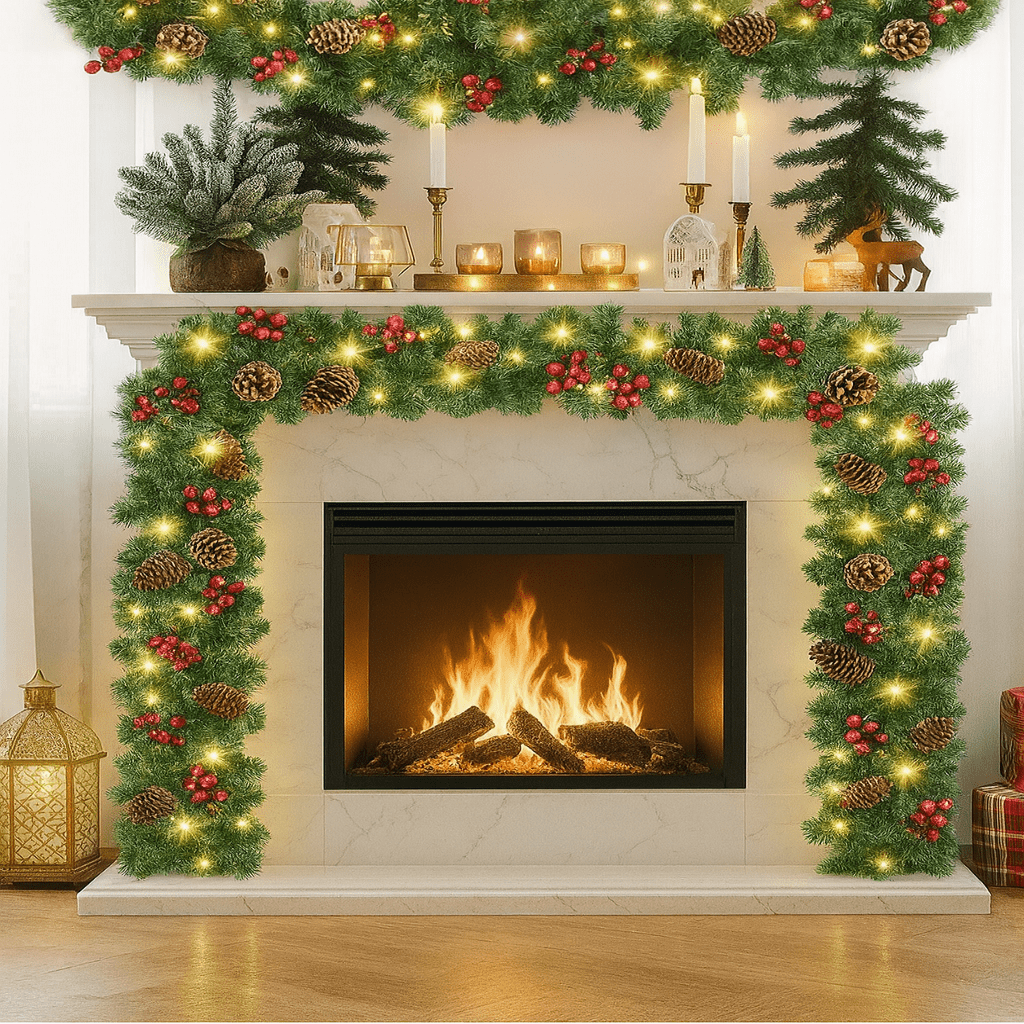 LumaGlow Verlichte Kerstslinger Met Timerfunctie