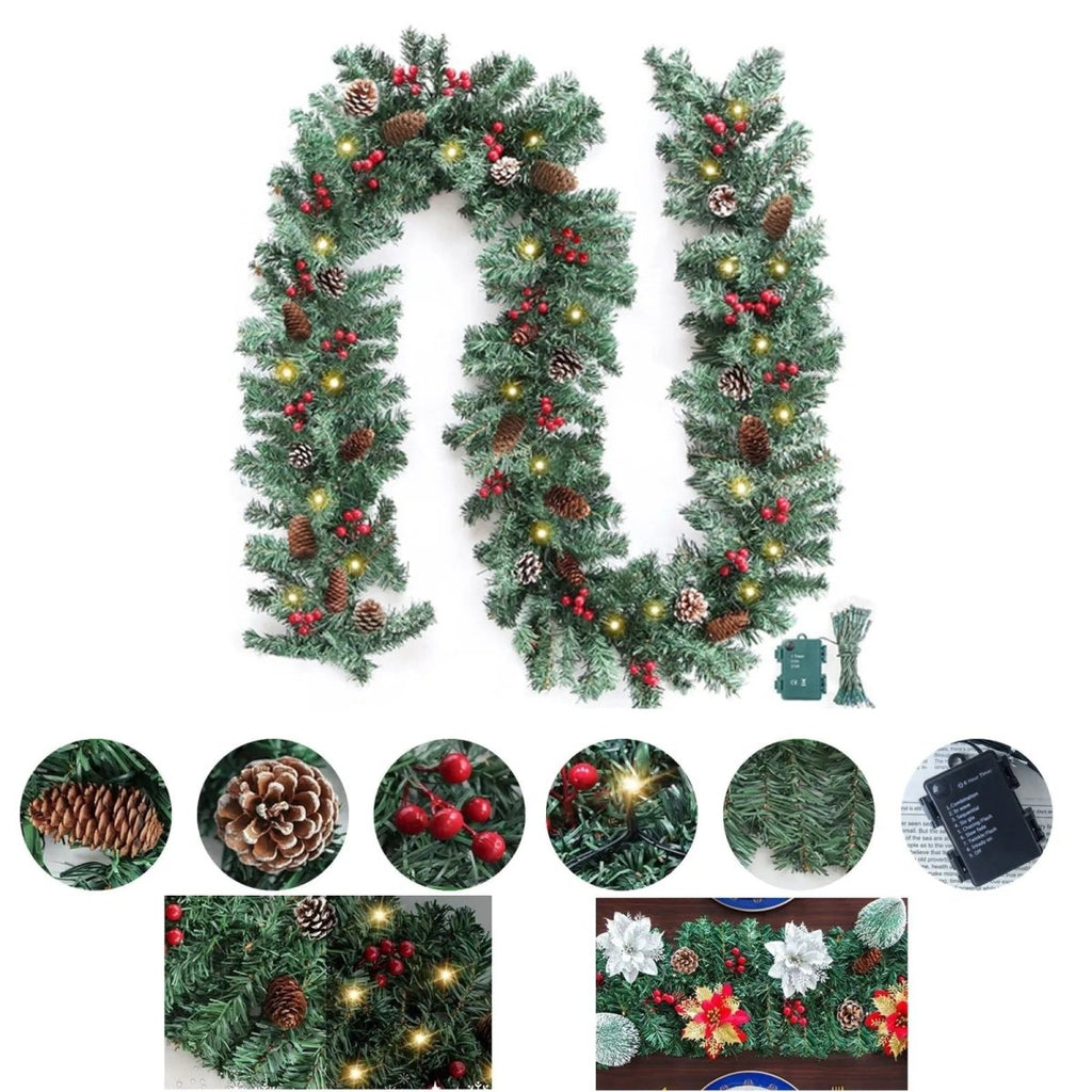 LumaGlow Verlichte Kerstslinger Met Timerfunctie