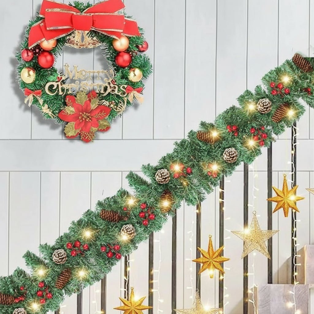 LumaGlow Verlichte Kerstslinger Met Timerfunctie