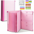 Binder Organizer Set For Home Records In Pink Folder Kit