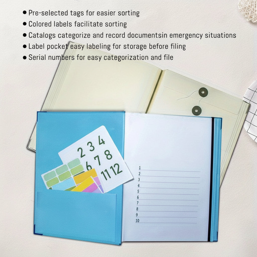 Binder Organizer Set For Home Records In Pink Folder Kit