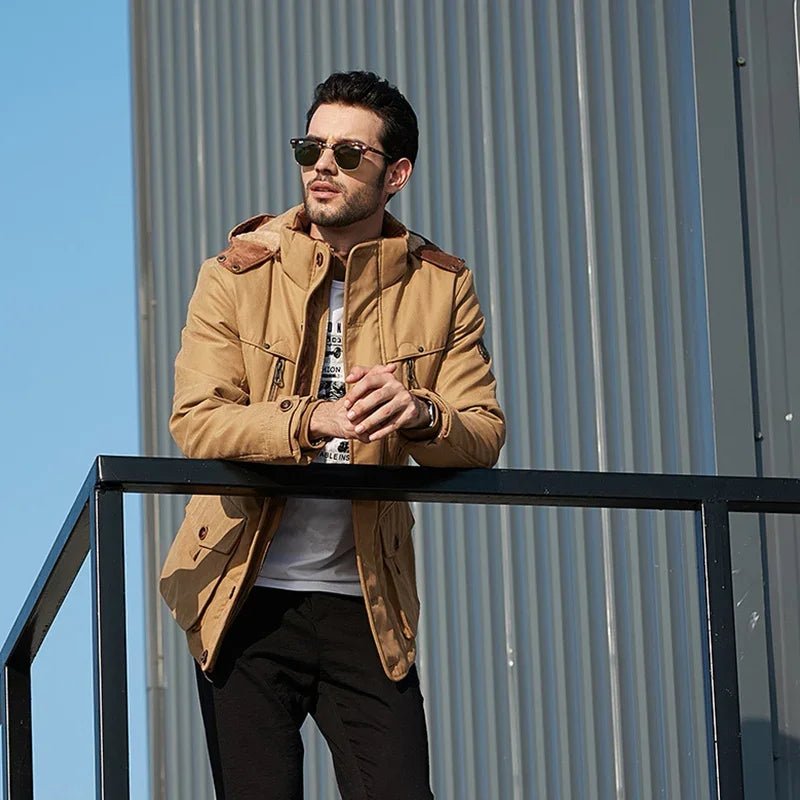 EcoLeaf Insulated Men's Winter Jacket With Rainproof Design