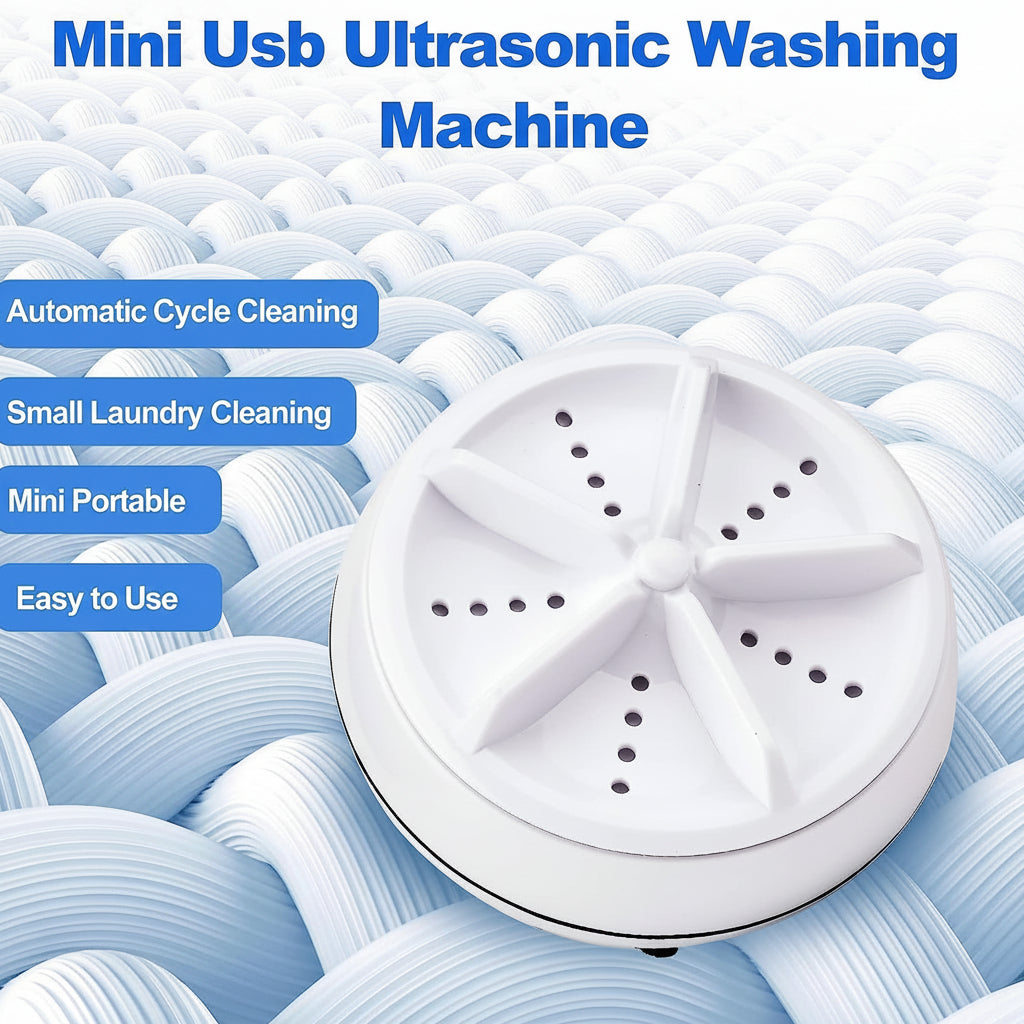 Portable USB Ultrasonic Clothes Washer For Travel And Delicate Loads