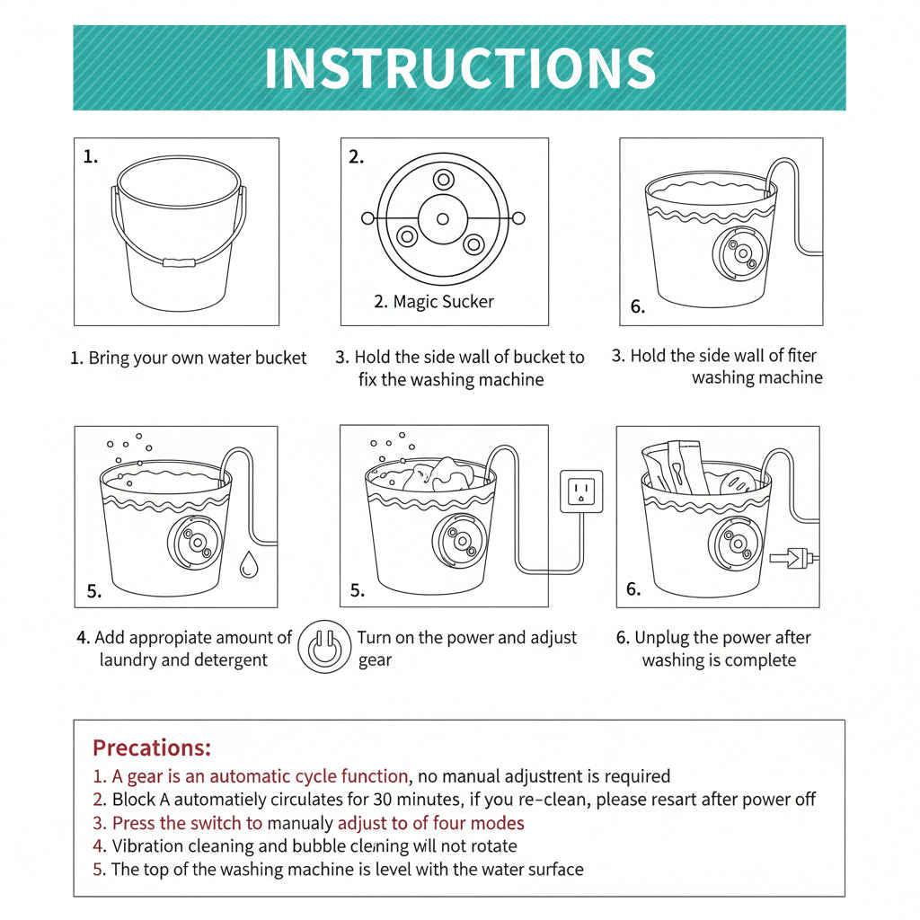Portable USB Ultrasonic Clothes Washer For Travel And Delicate Loads