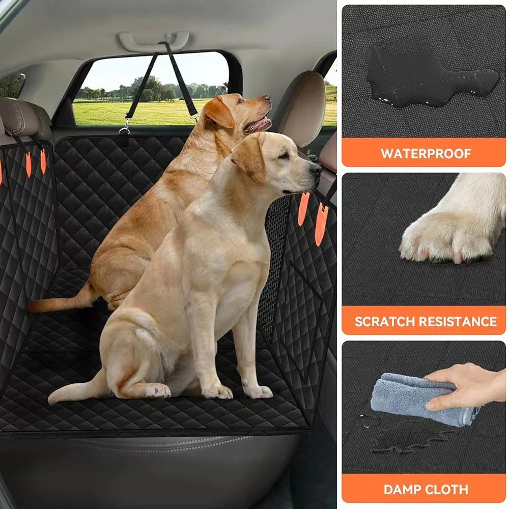 Premium Dog Seat Cover With Hard Bottom For SUVs And Cars