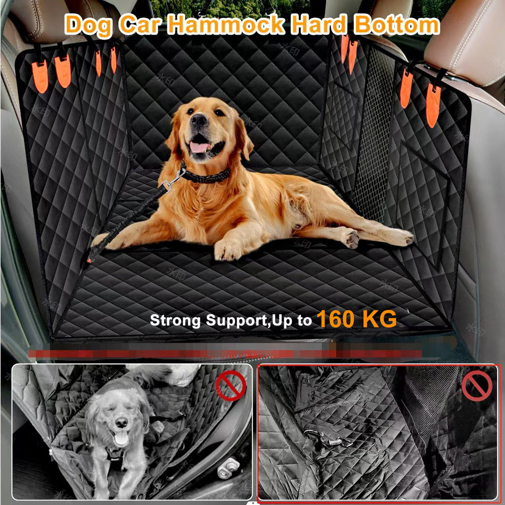 Premium Dog Seat Cover With Hard Bottom For SUVs And Cars