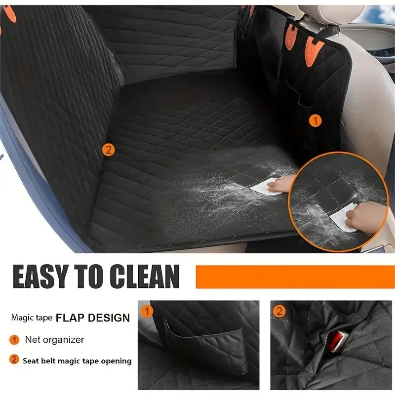 Premium Dog Seat Cover With Hard Bottom For SUVs And Cars
