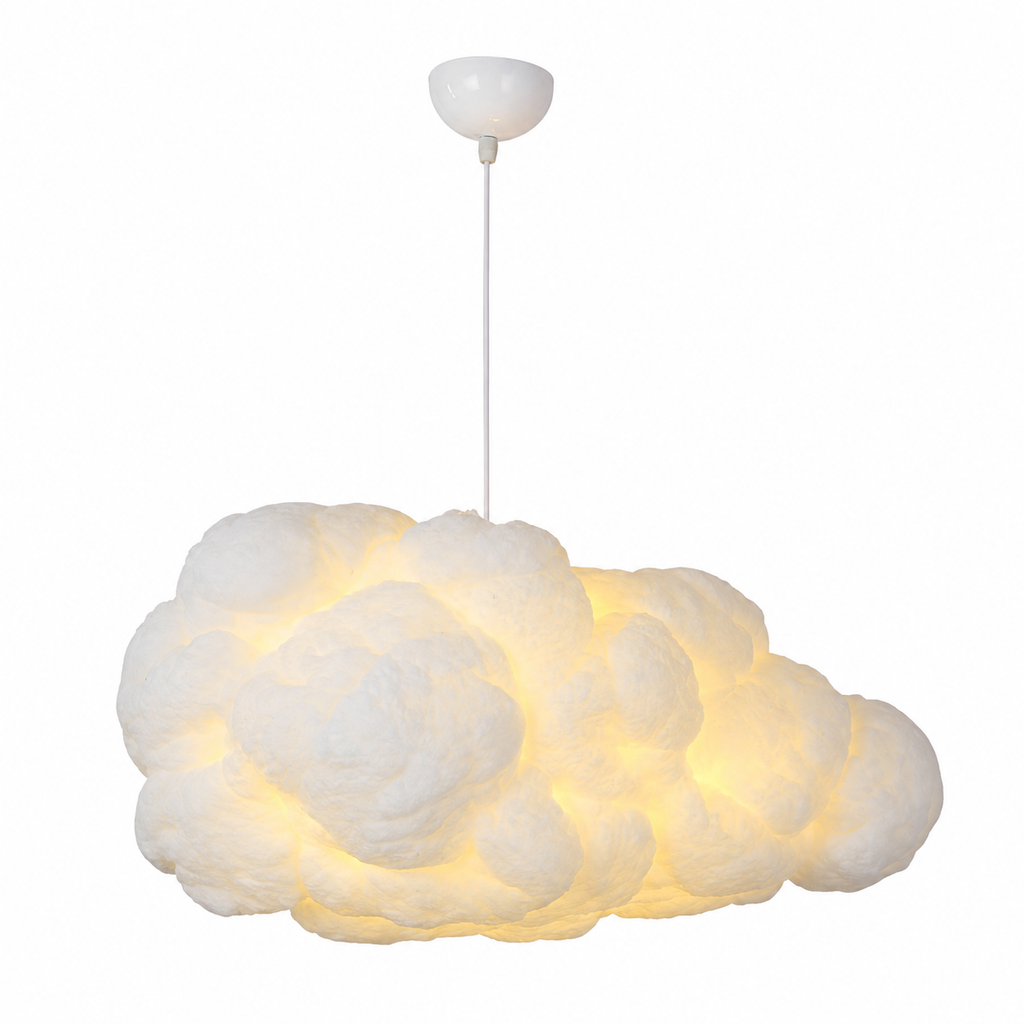 Bílý závěsný lustr White Cloud pro strop v moderním stylu lustrů