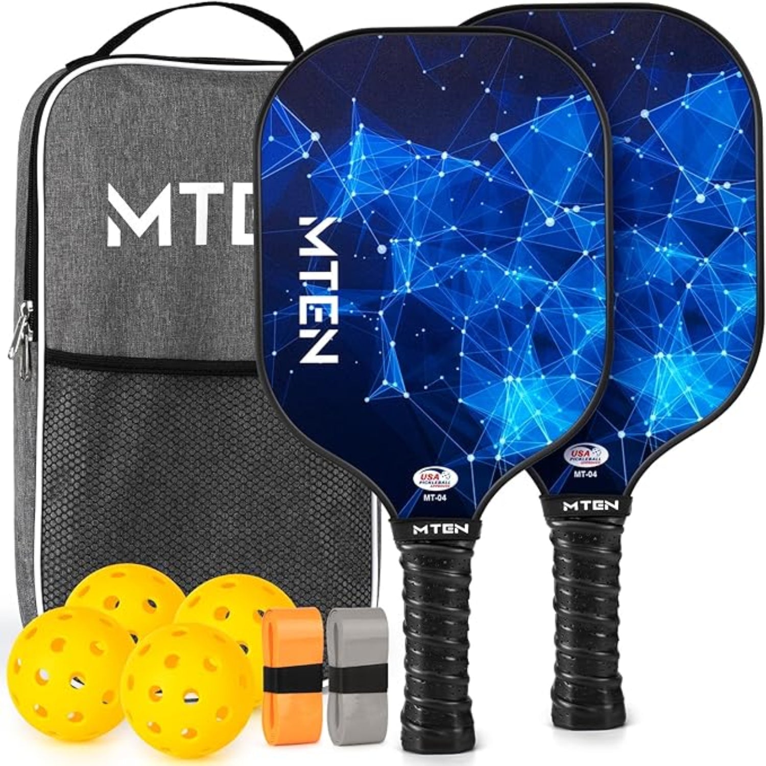 Lettvekts Pickleball-racketsett i glassfiber med baller