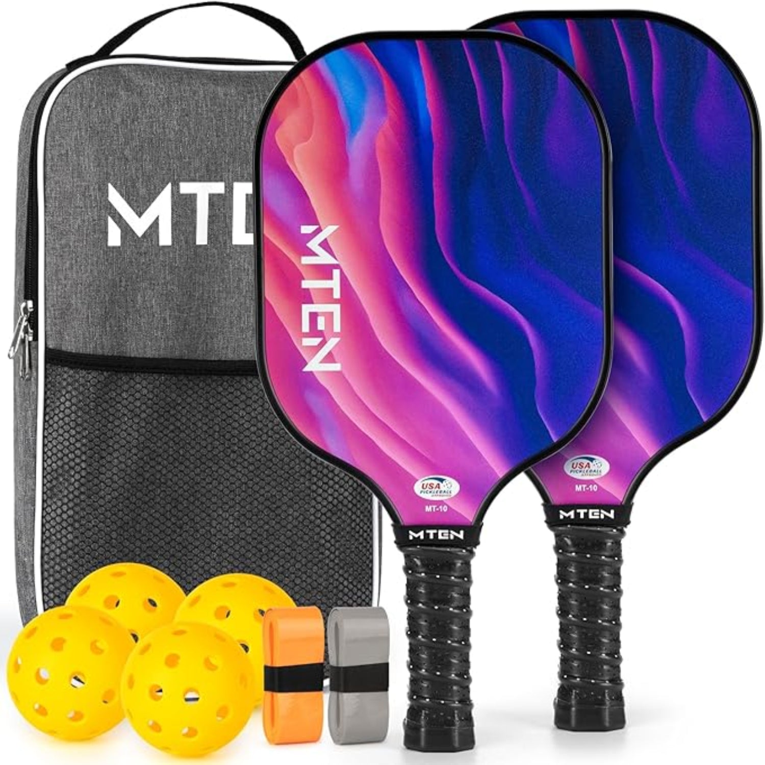 Lettvekts Pickleball-racketsett i glassfiber med baller