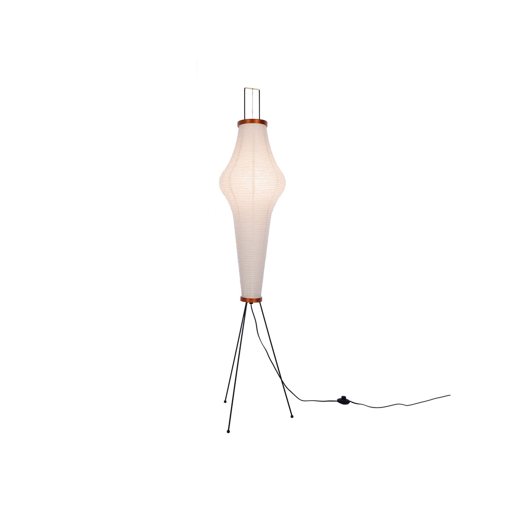 Stojací lampa AstraLume s rýžovým papírovým stínidlem a minimalistickým teplem