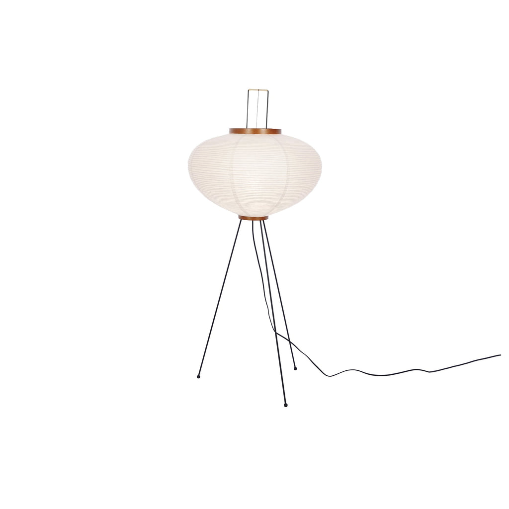 Stojací lampa AstraLume s rýžovým papírovým stínidlem a minimalistickým teplem