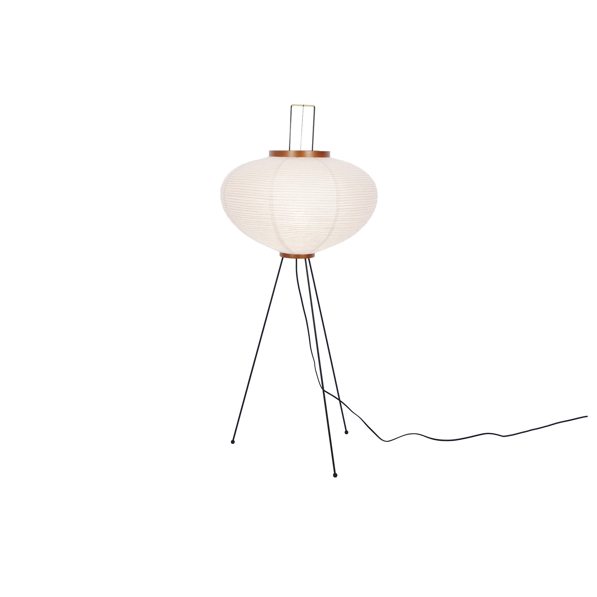 Stojací lampa AstraLume s rýžovým papírovým stínidlem a minimalistickým teplem