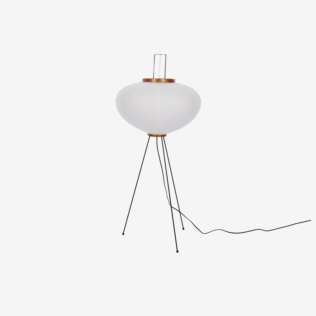 Stojací lampa AstraLume s rýžovým papírovým stínidlem a minimalistickým teplem