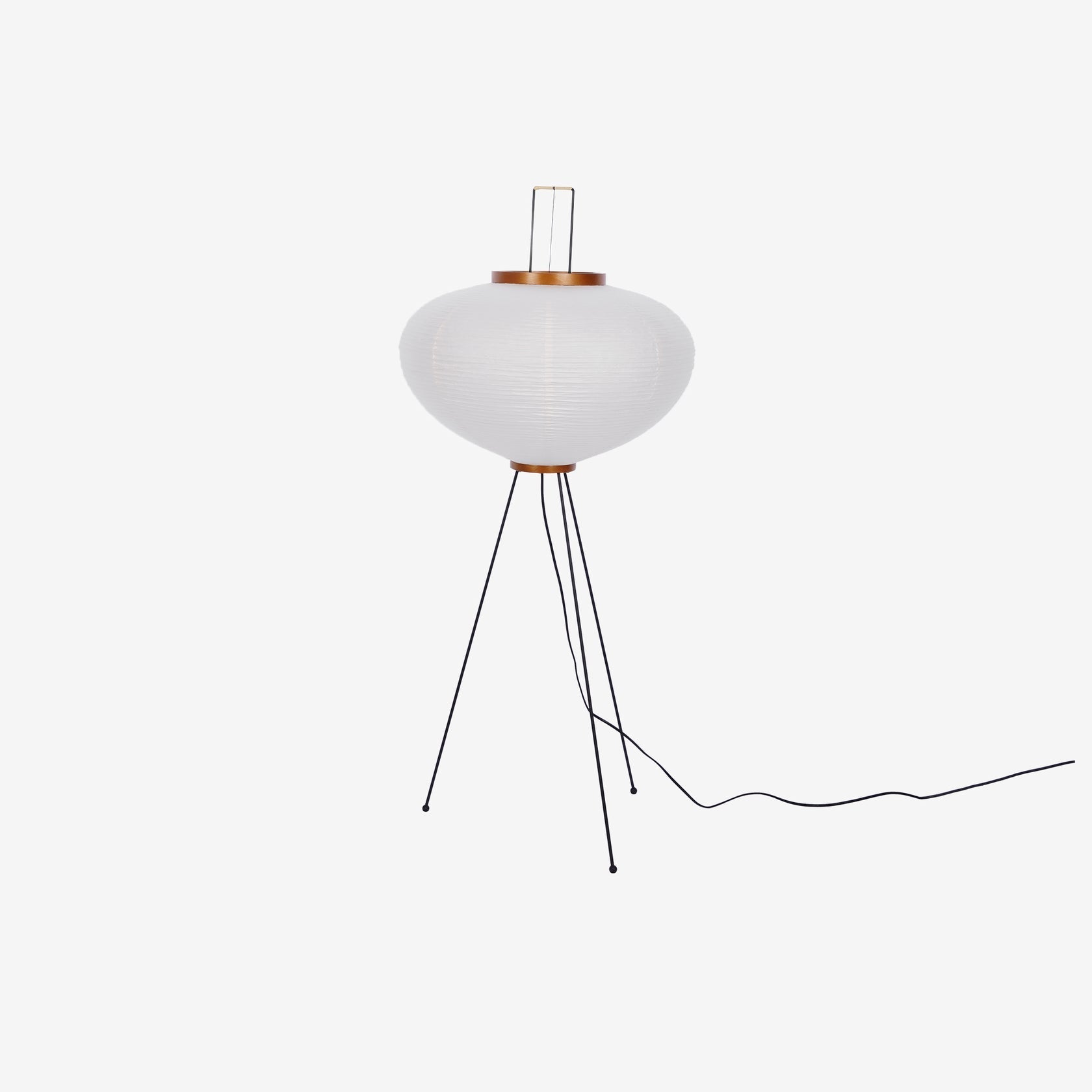 Stojací lampa AstraLume s rýžovým papírovým stínidlem a minimalistickým teplem