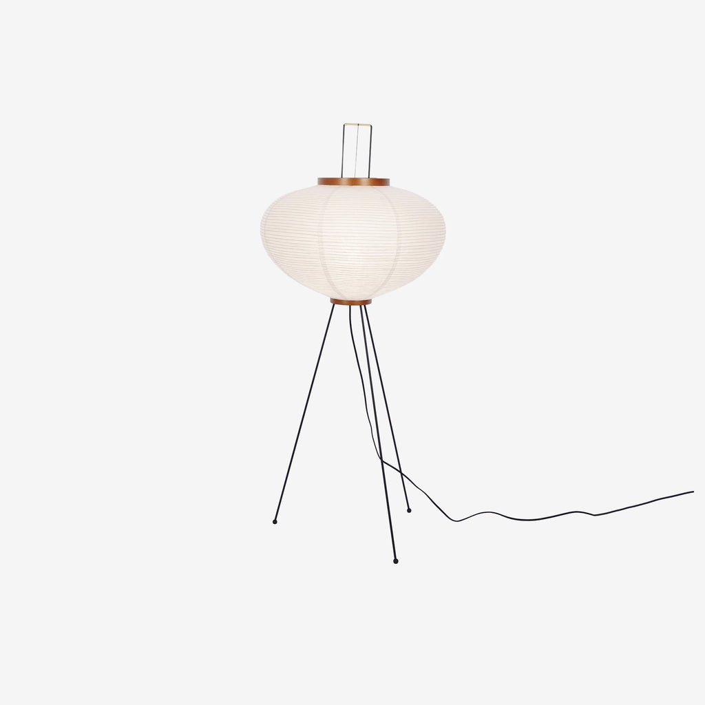 Stojací lampa AstraLume s rýžovým papírovým stínidlem a minimalistickým teplem