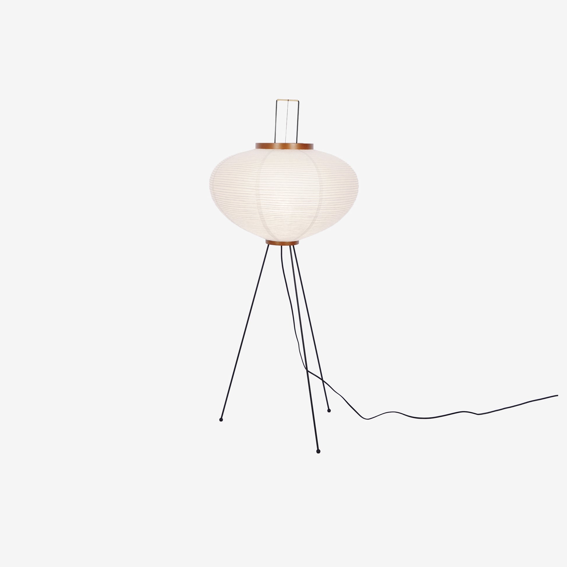 Stojací lampa AstraLume s rýžovým papírovým stínidlem a minimalistickým teplem