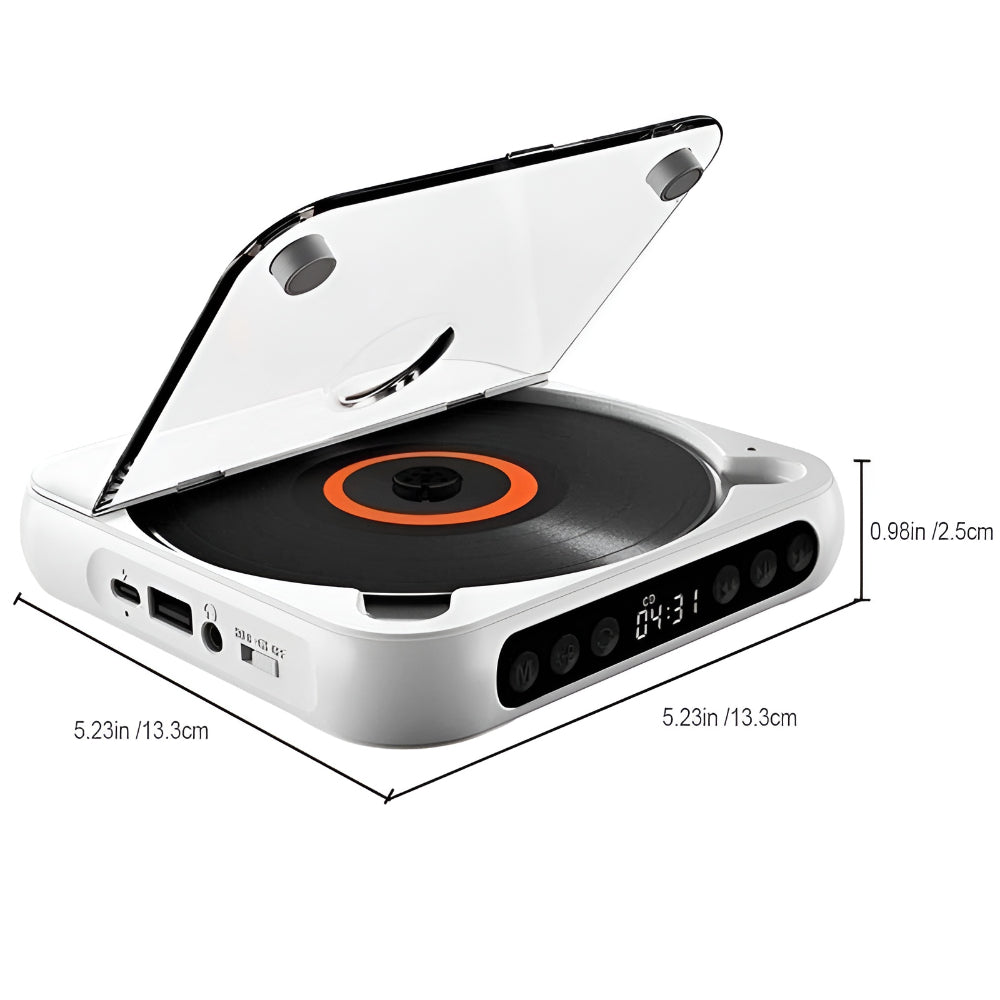 Bluetooth Portable CD Player With Anti Skip And Headphone Jack