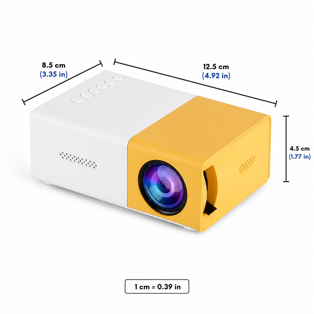 Compact WiFi 6 Portable Projector With 1080P HDMI Output