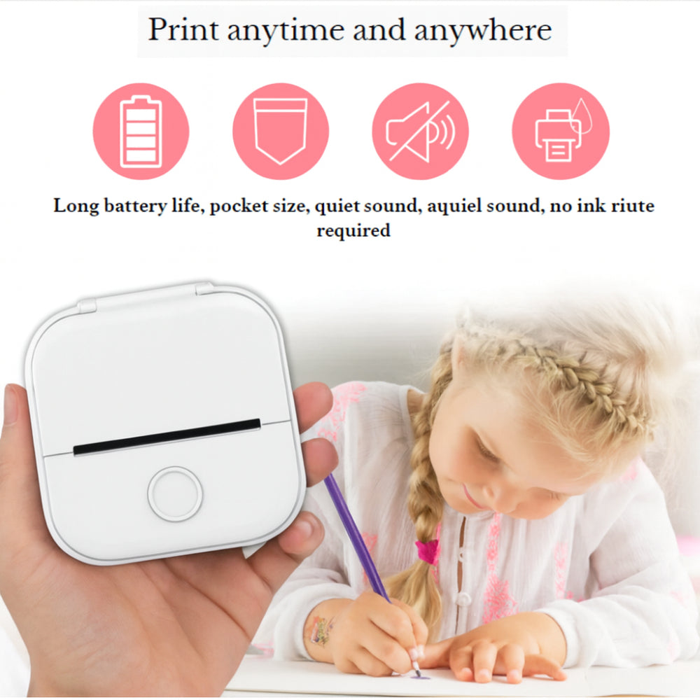 Portable Bluetooth Thermal Printer For Photos And Labels