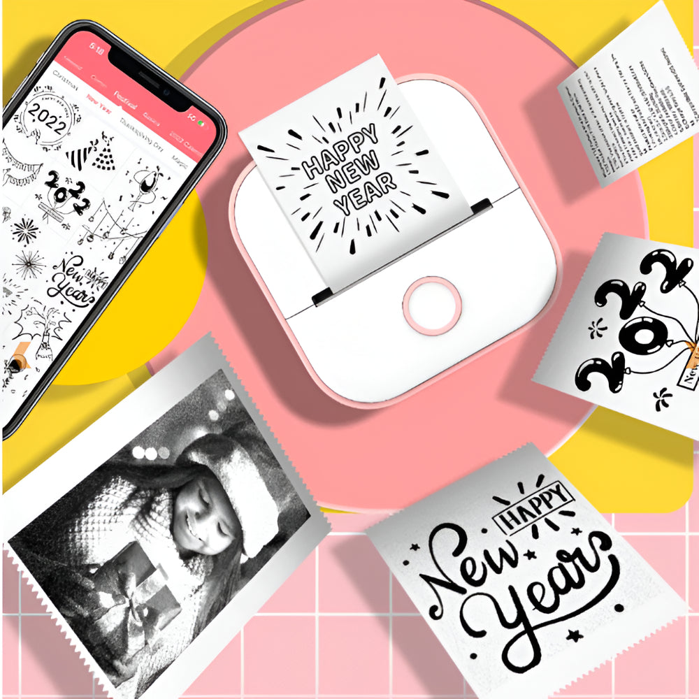 Portable Bluetooth Thermal Printer For Photos And Labels