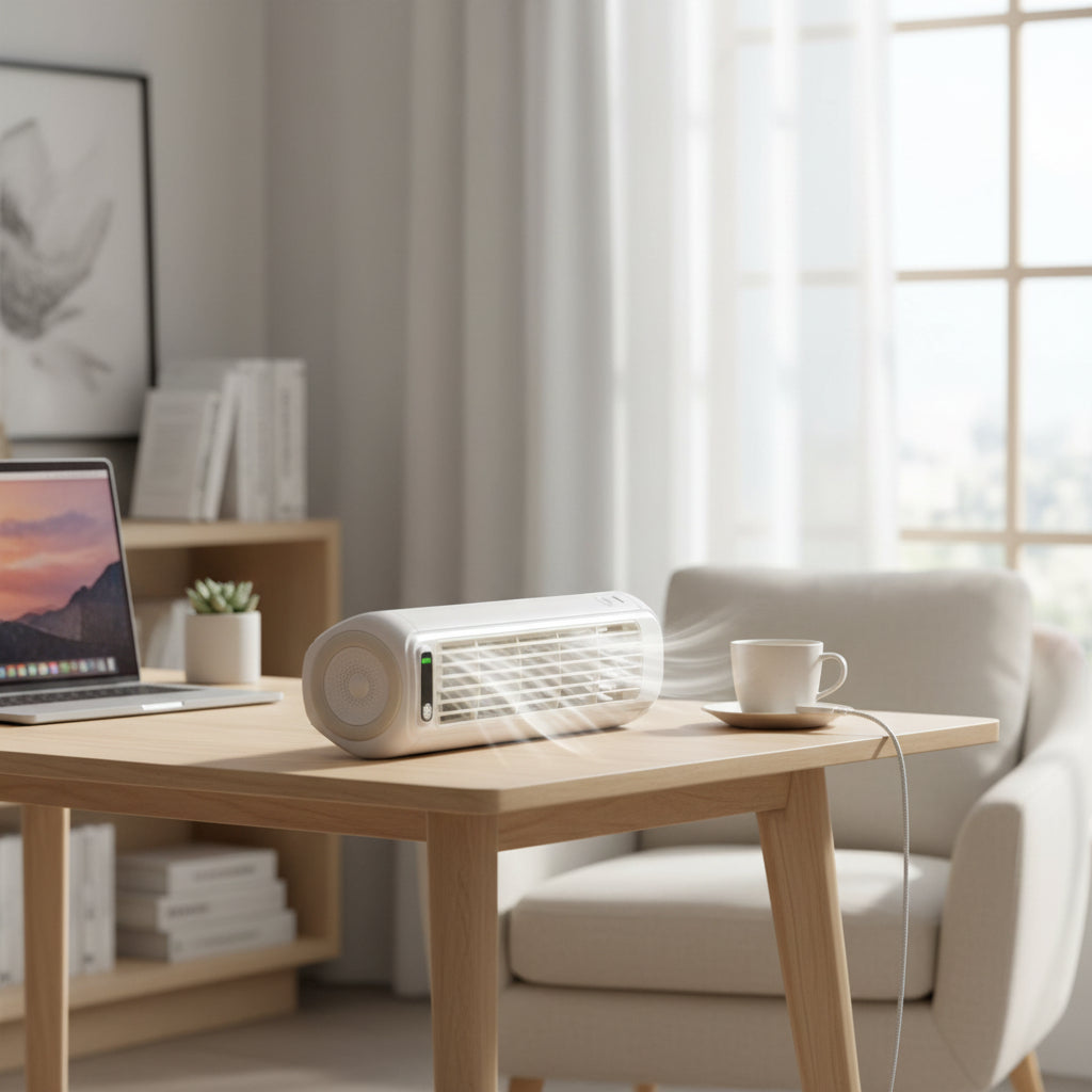 Compact torenventilator met bladvrij USB-ontwerp voor persoonlijke verkoeling
