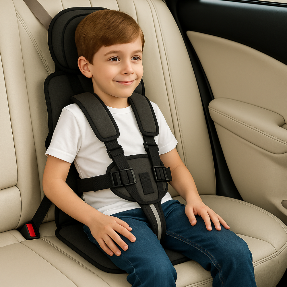 Portable Toddler Car Seat Booster With Travel Harness For Safe Rides