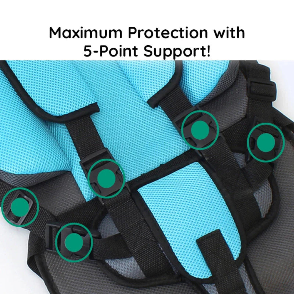 Portable Toddler Car Seat Booster With Travel Harness For Safe Rides