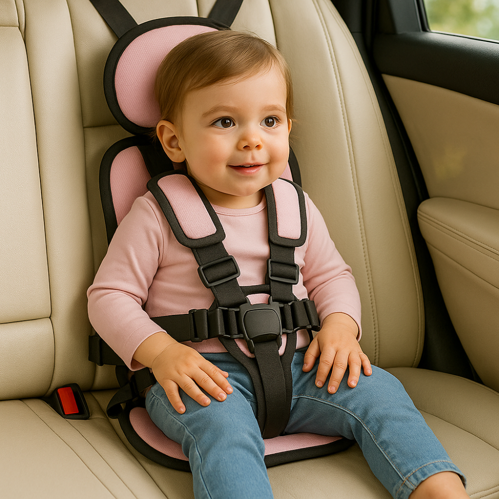 Portable Toddler Car Seat Booster With Travel Harness For Safe Rides