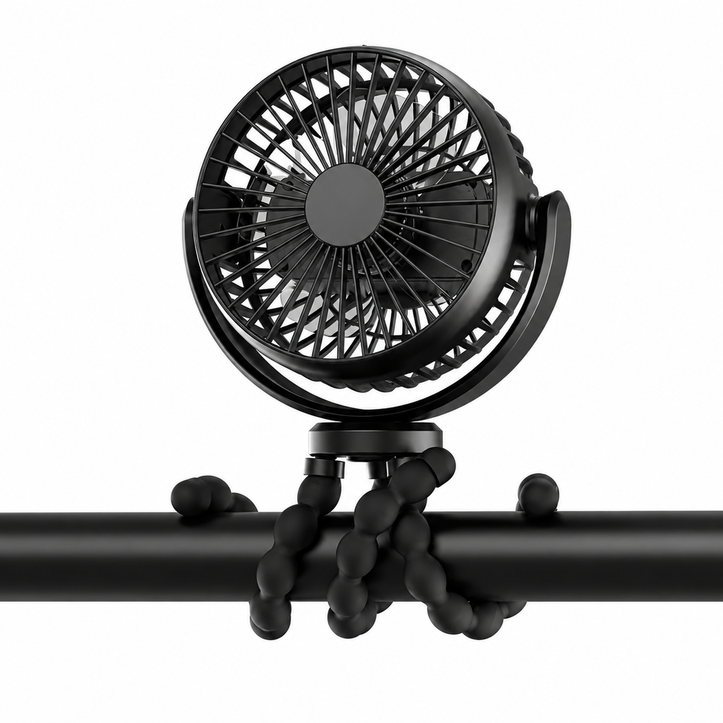 Rechargeable Clip On USB Desk Fan For Portable Cooling