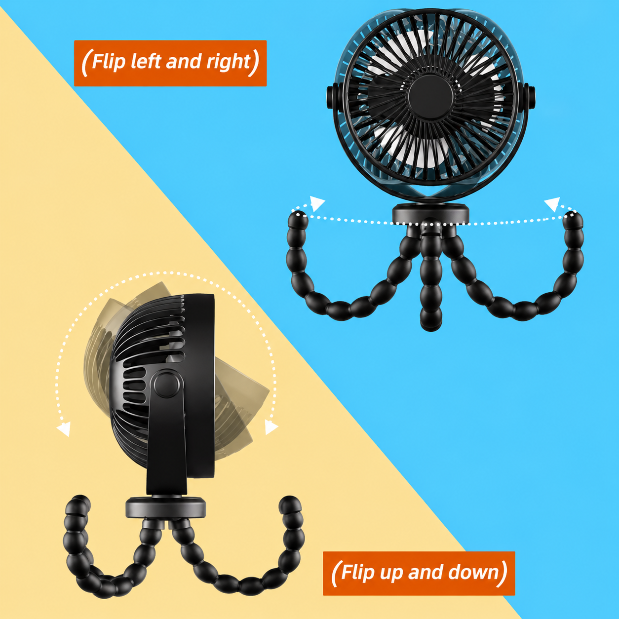 Rechargeable Clip On USB Desk Fan For Portable Cooling