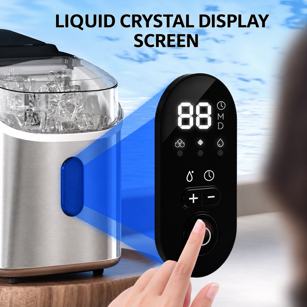 Compact Ice Maker For Countertop With Self Cleaning