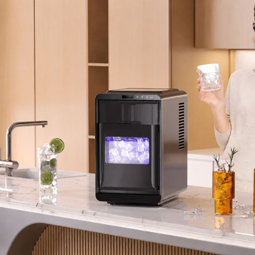 Countertop Ice Maker For Quick Ice On Demand At Home Kitchen
