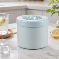 Compact Portable Ice Cube Tray With Lid For Stackable Cubes