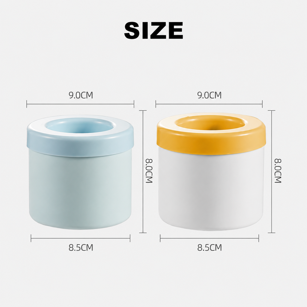 Compact Portable Ice Cube Tray With Lid For Stackable Cubes