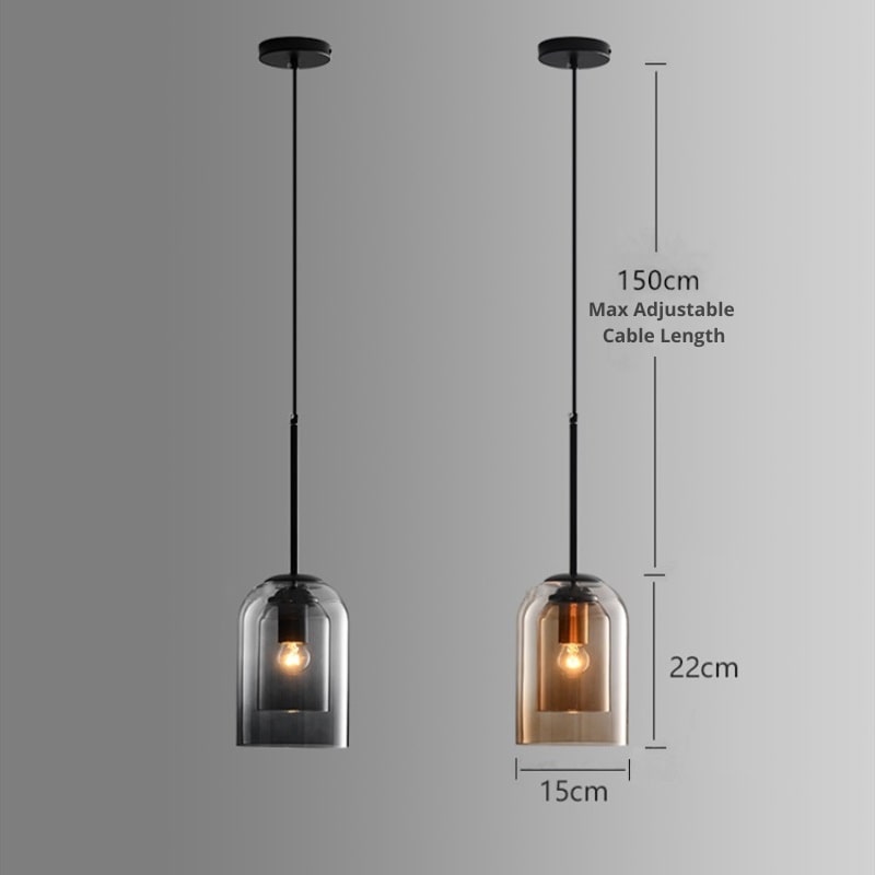 Nordisk moderne glasspendel for innendørs bruk i oppholdsrom