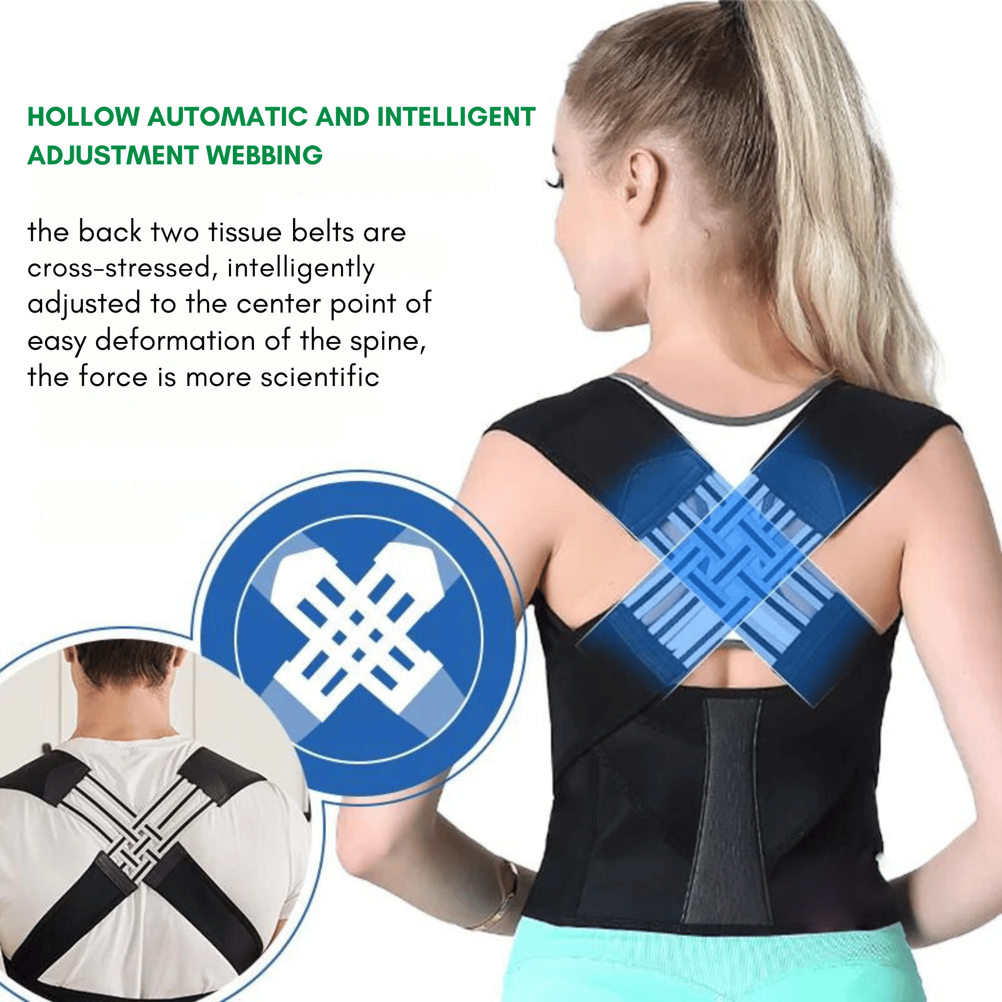 Adjustable Back Brace For Posture Support And Comfort