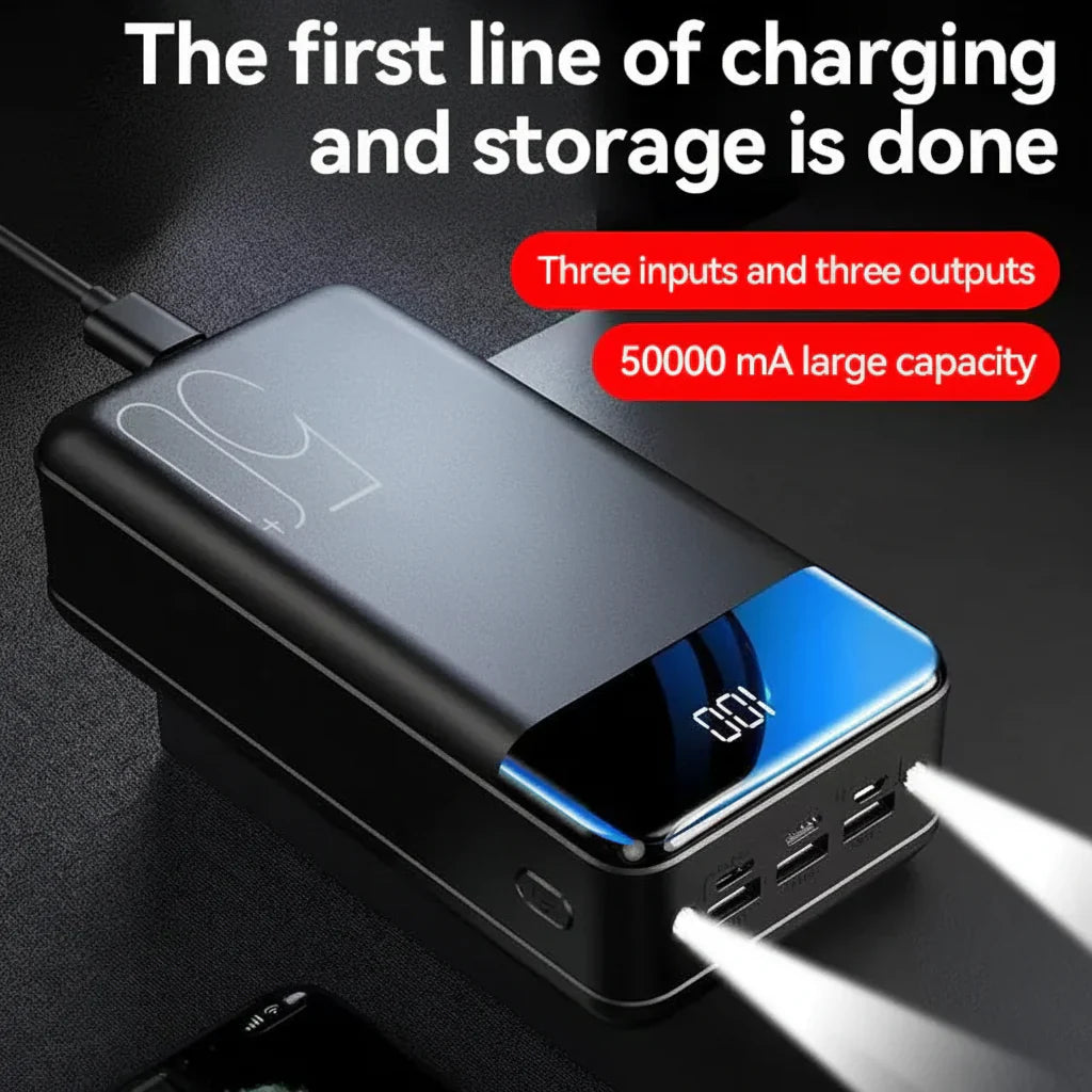Přenosná baterie s vysokou kapacitou 50000mAh a rychlým nabíjením