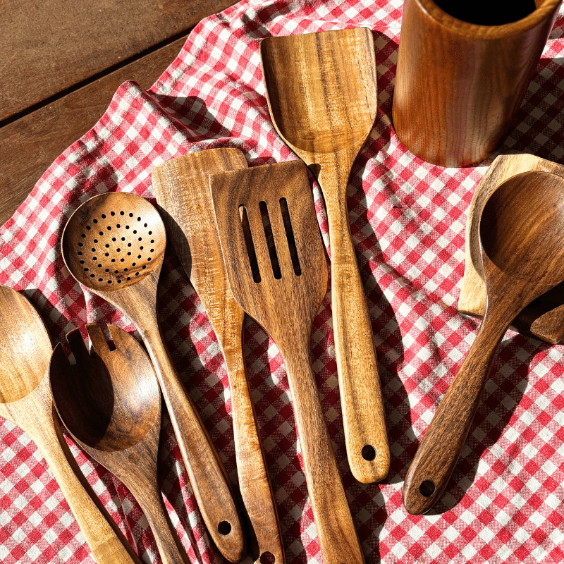 Duurzame TerraWood Houten Keukengerei Set Voor Koken