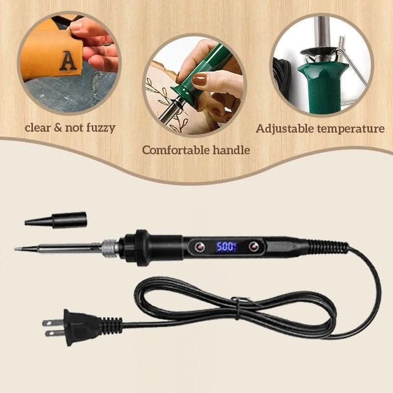 ApexCraft Pro Gravur-Set 58-teiliges Brandmalwerkzeug mit einstellbarer Temperatur