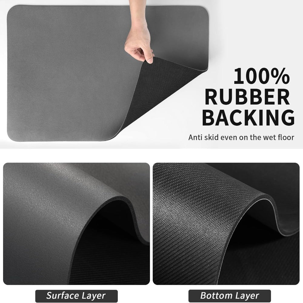Tapis de séchage de cuisine pour plan de travail avec surface absorbante