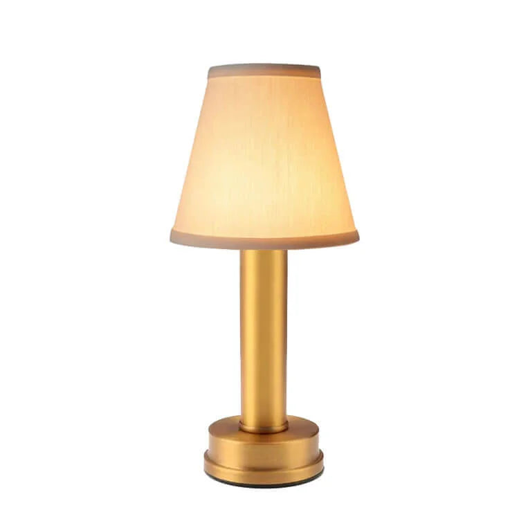 NovaForge CNC-gefräste kabellose Tischlampe aus Messing mit Downlight