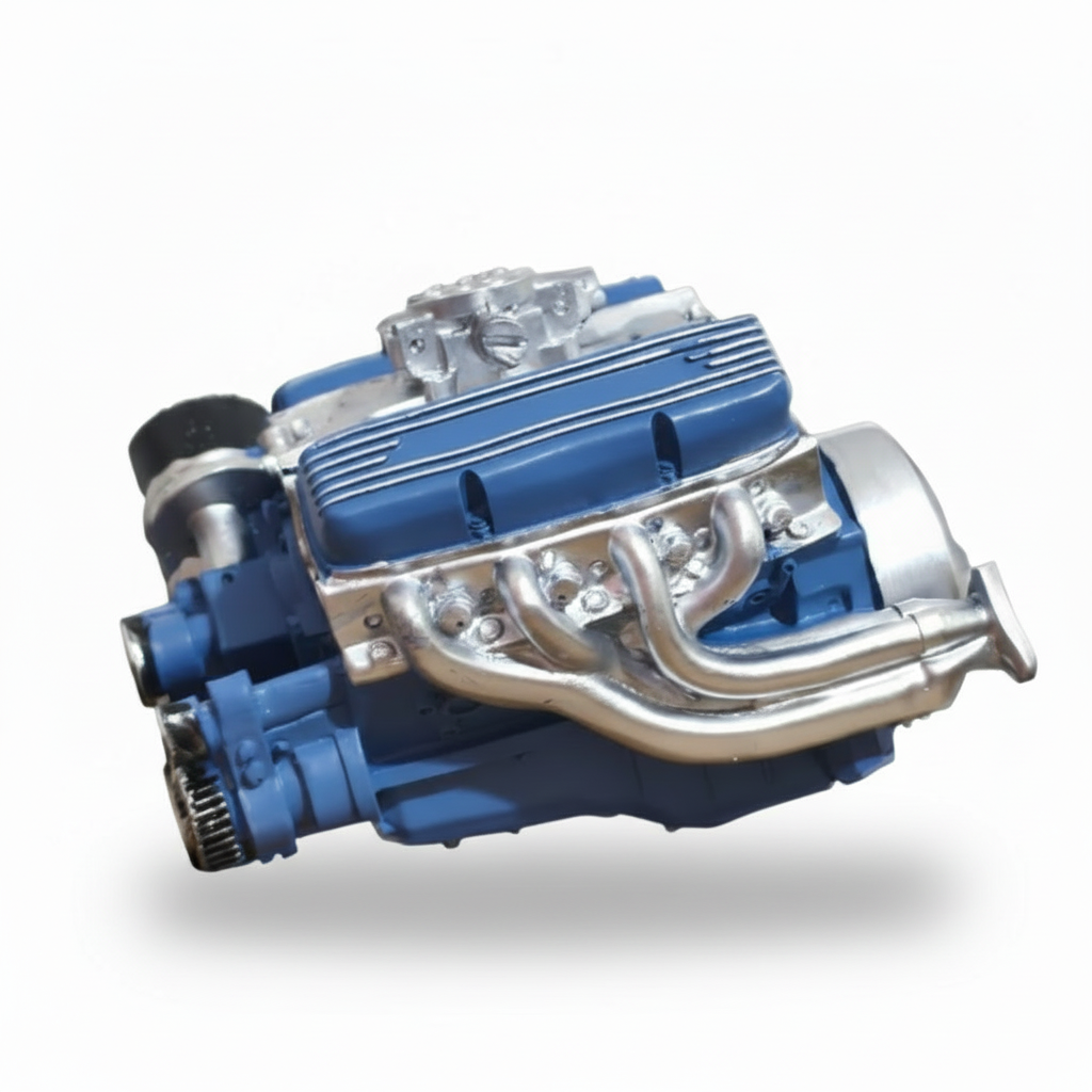 Model figurky motoru V8 na benzín pro vystavení a sbírání