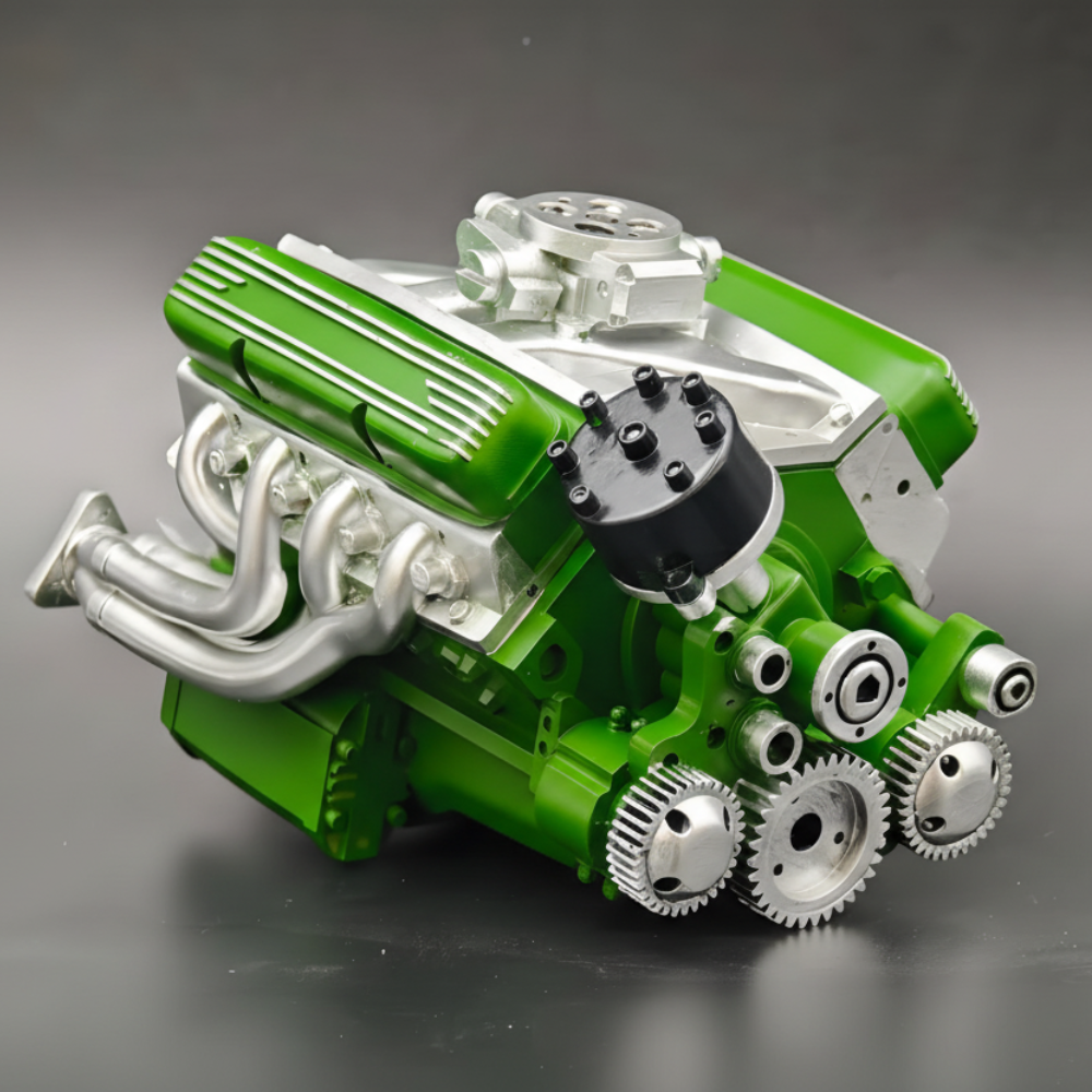 Model figurky motoru V8 na benzín pro vystavení a sbírání