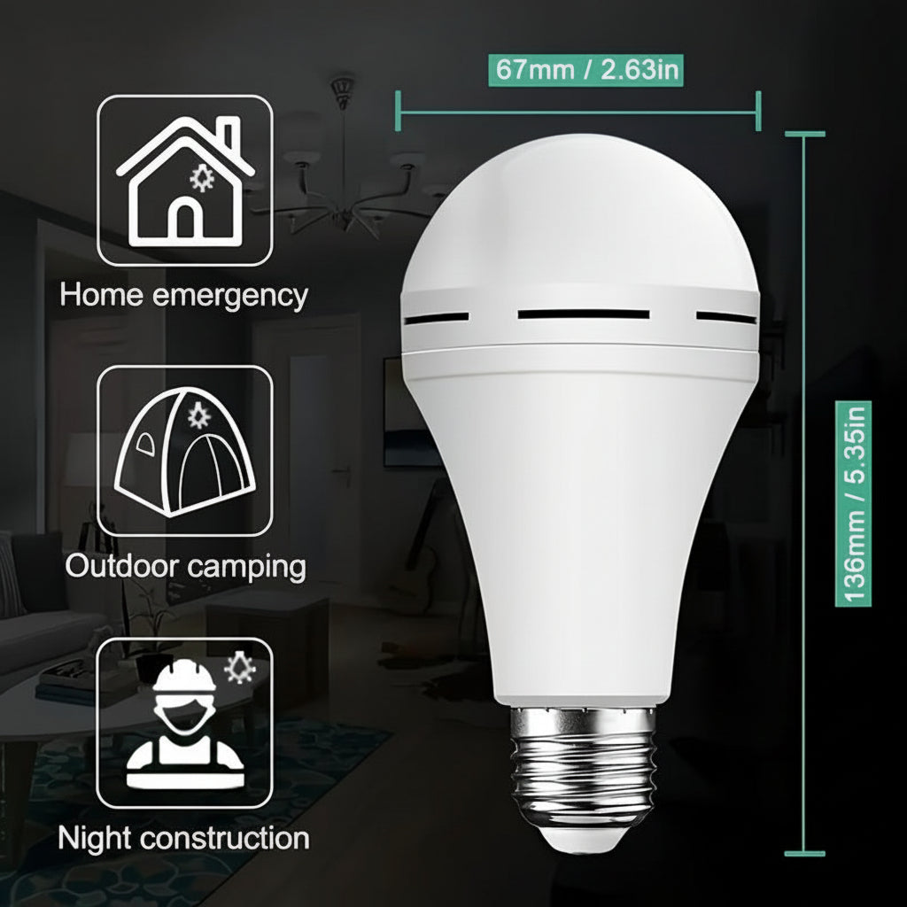 مصباح LED قابل لإعادة الشحن للإضاءة الطارئة والاستخدام اليومي