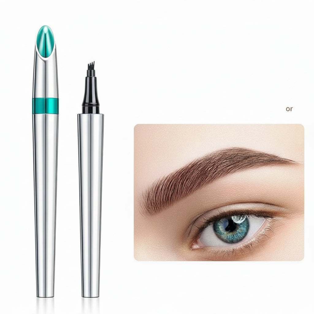 Penna per sopracciglia Microblading 4 punte impermeabile per sopracciglia a effetto pelo naturale