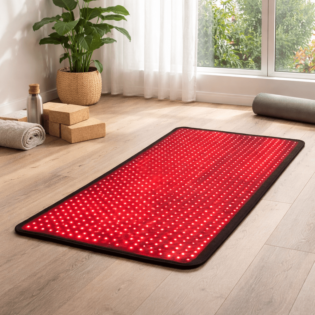 TranquilGlow Red Light Therapy Heating Pad For Deep Muscle Relaxation